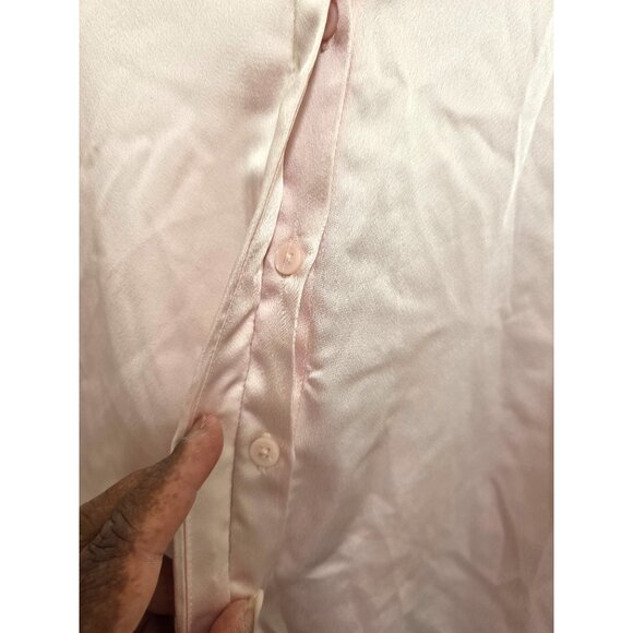 A New Day Women Light Pink Short Sleeve Blouse Button-Down Back Pleat Detail Siz - Picture 6 of 7